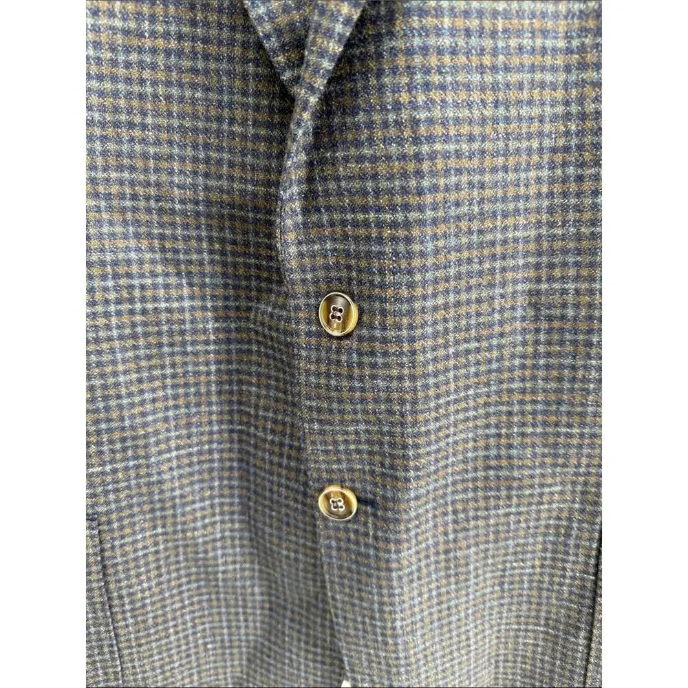 Peter Millar wool silk linen blend plaid 2 button double vent sport coat blazer